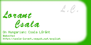 lorant csala business card