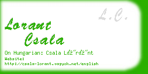 lorant csala business card